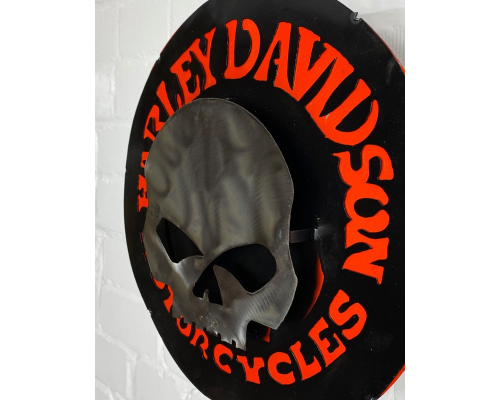 Harley Davidson Motorcycles Skull 3D Blechschild Califas - La Marca del