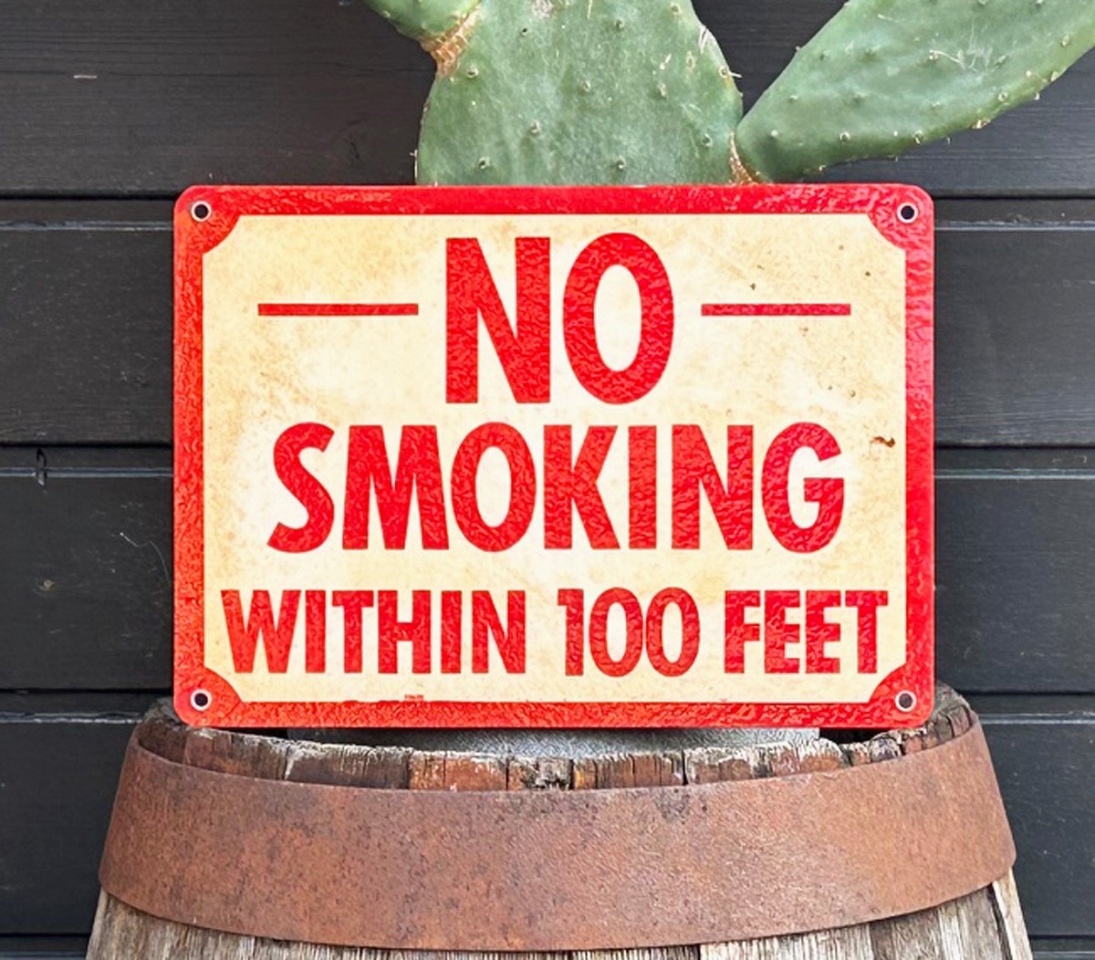 No Smoking within 100 Feet Schild