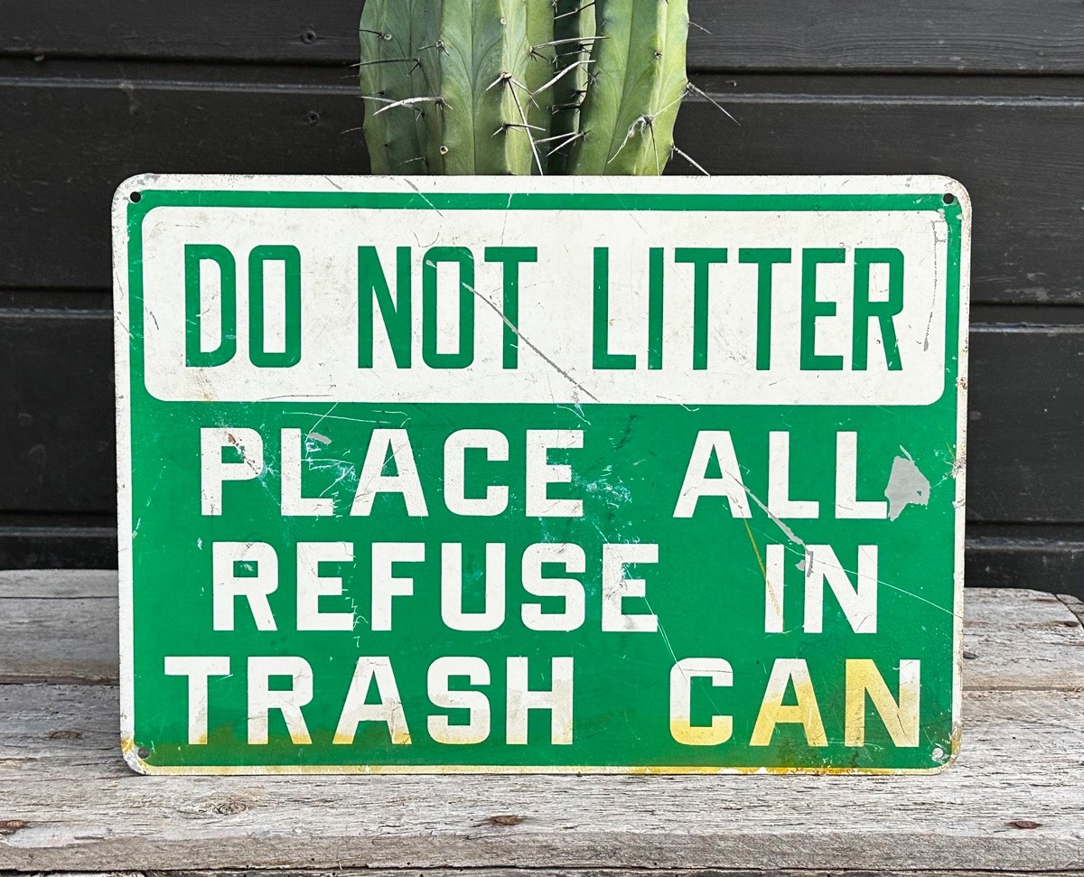 Do Not Litter Schild