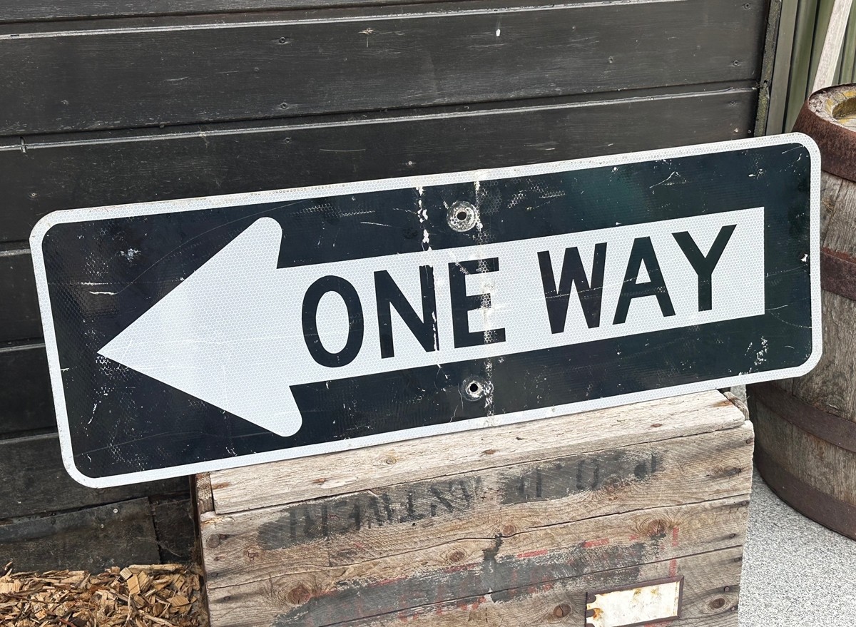 One Way Verkehrsschild