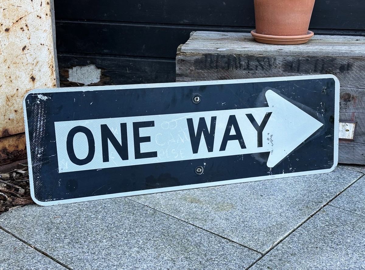 One Way Verkehrsschild