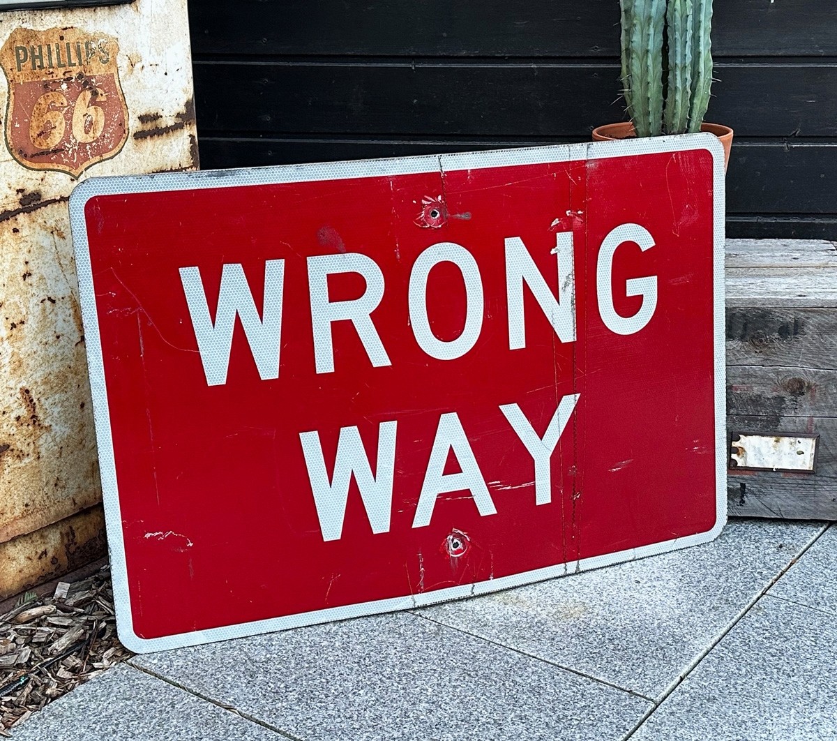 XL Wrong Way Verkehrsschild