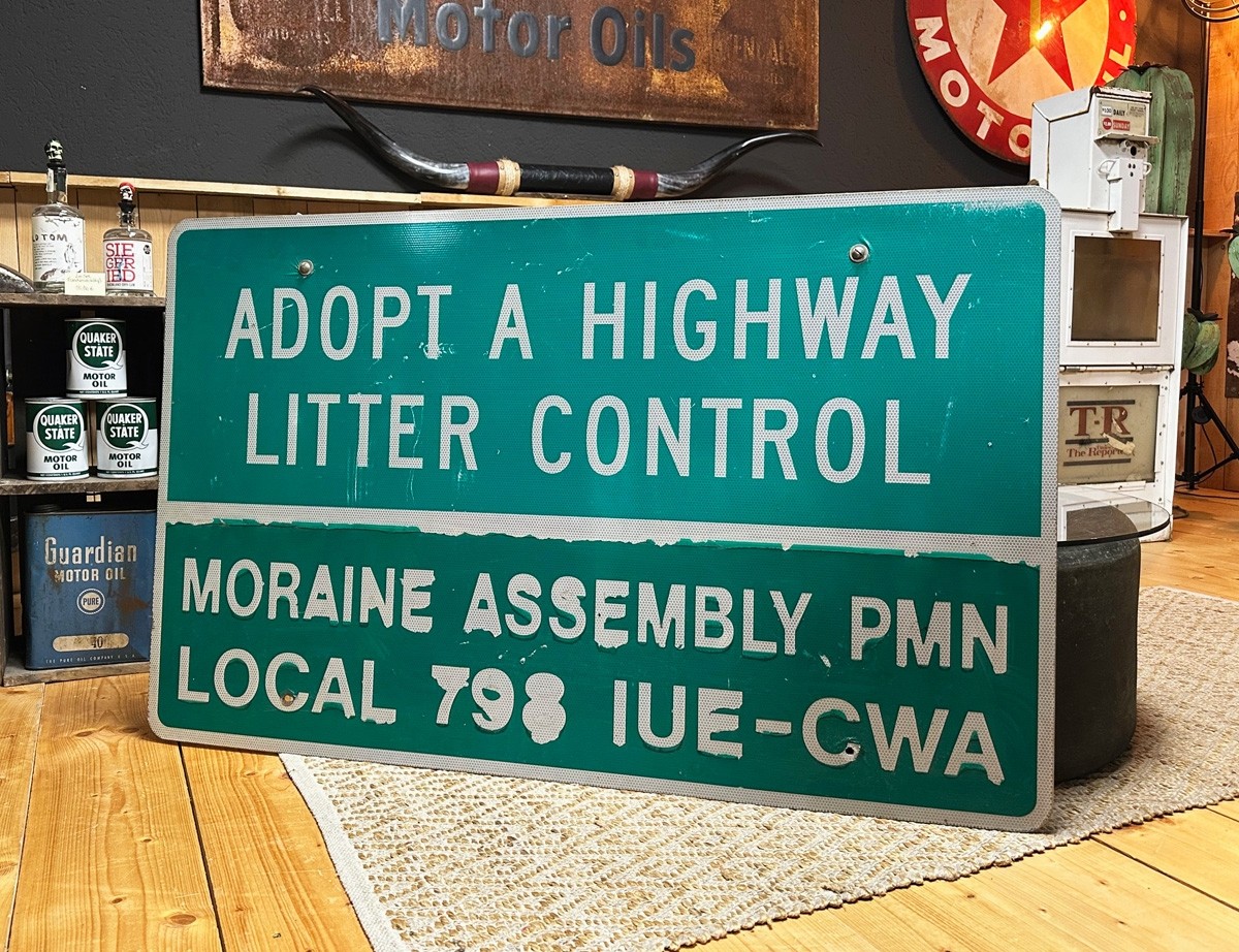 XXL Adopt a Highway Litter Control Verkehrsschild