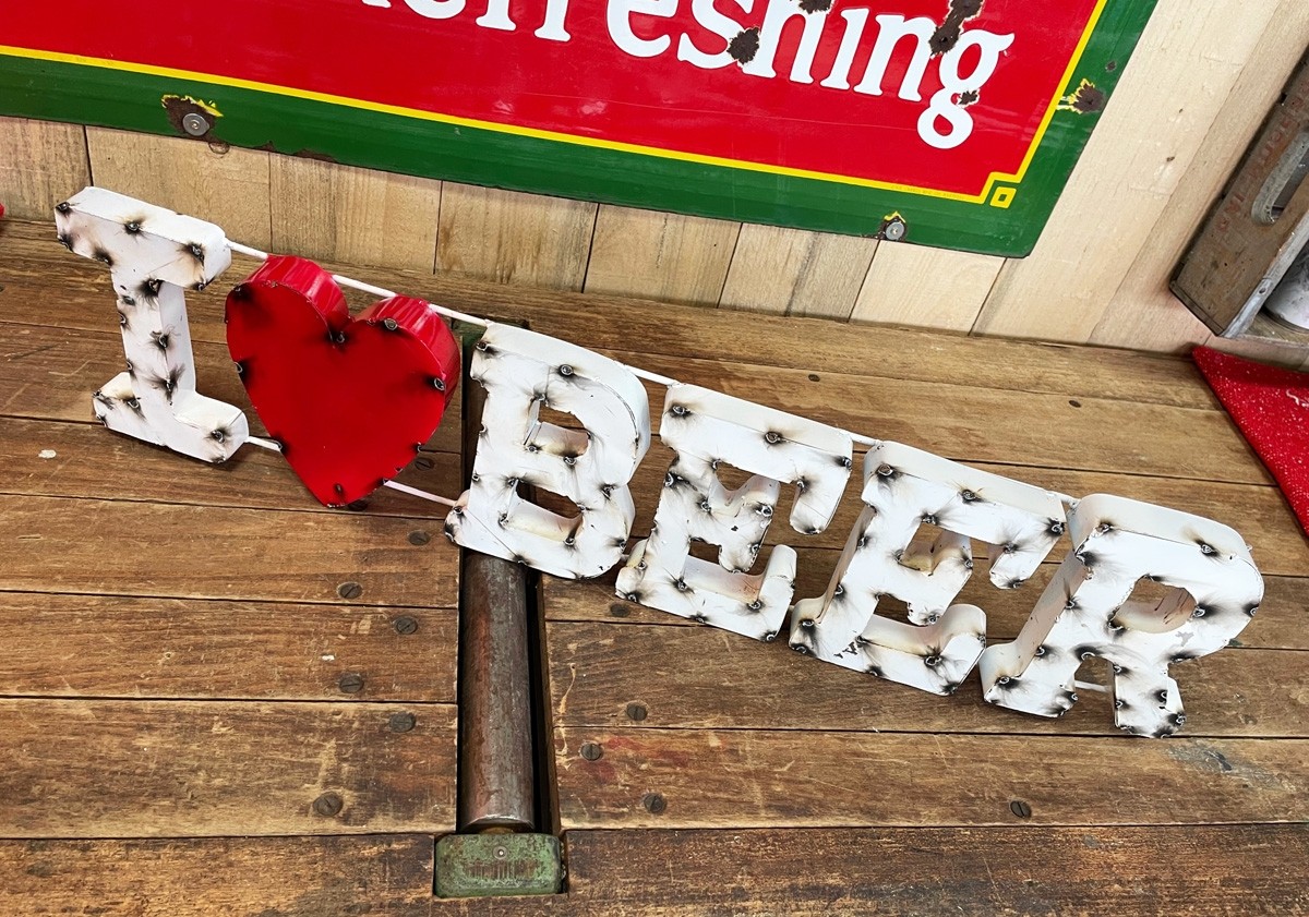 I LOVE Beer XL 3D Schild