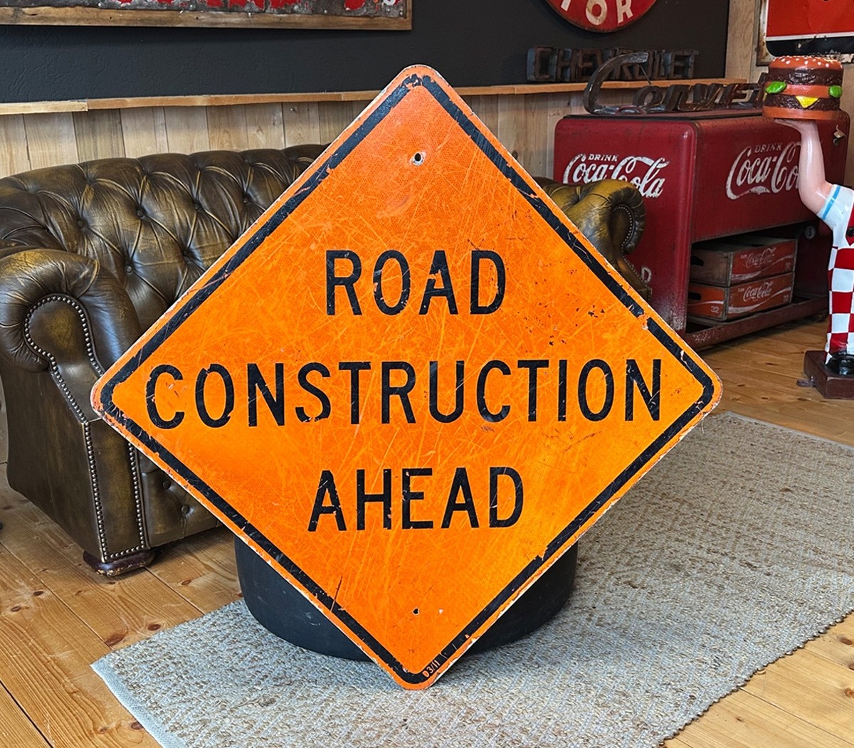 XL Road Construction Ahead Schild