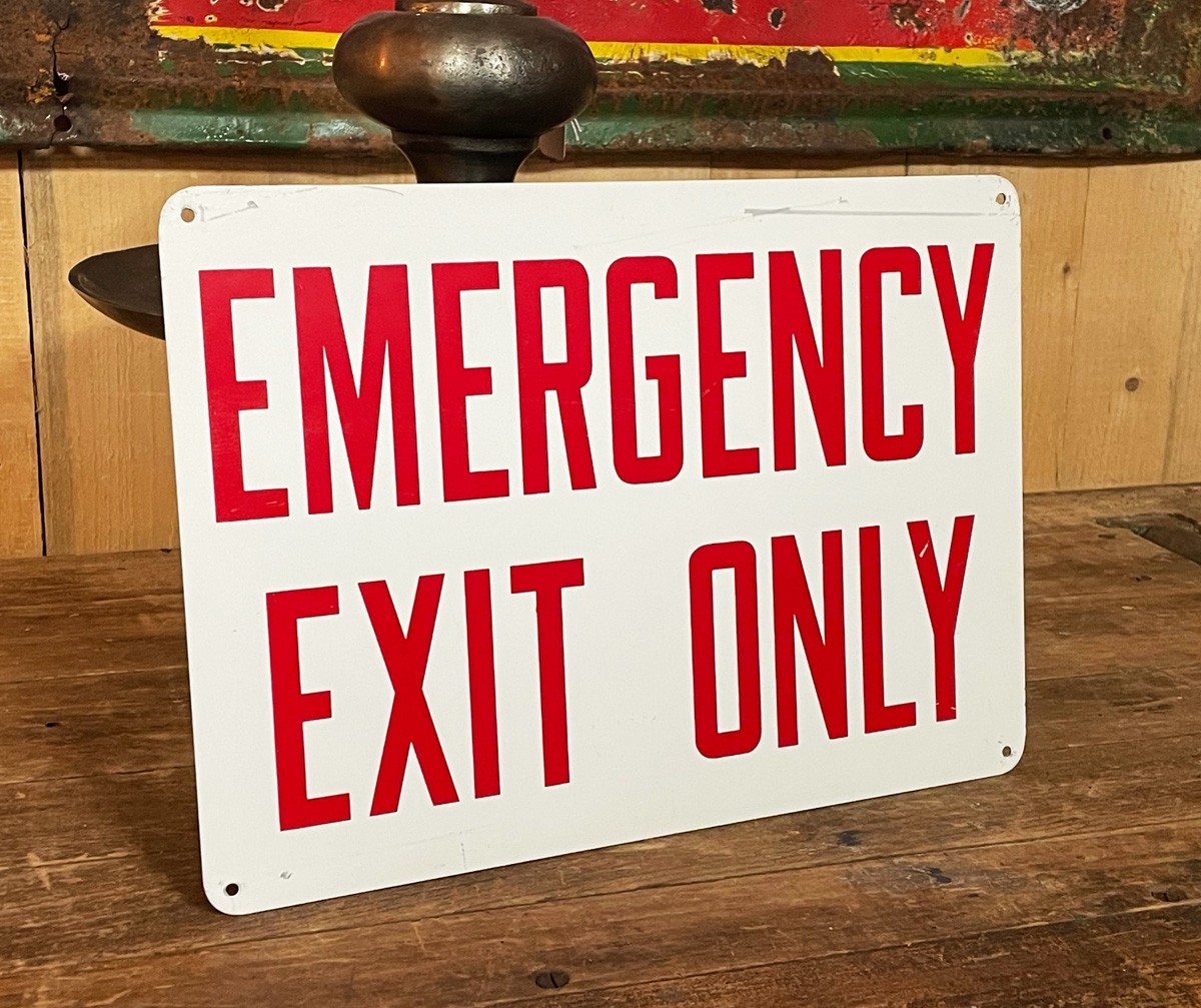 Emergency Exit Only Schild