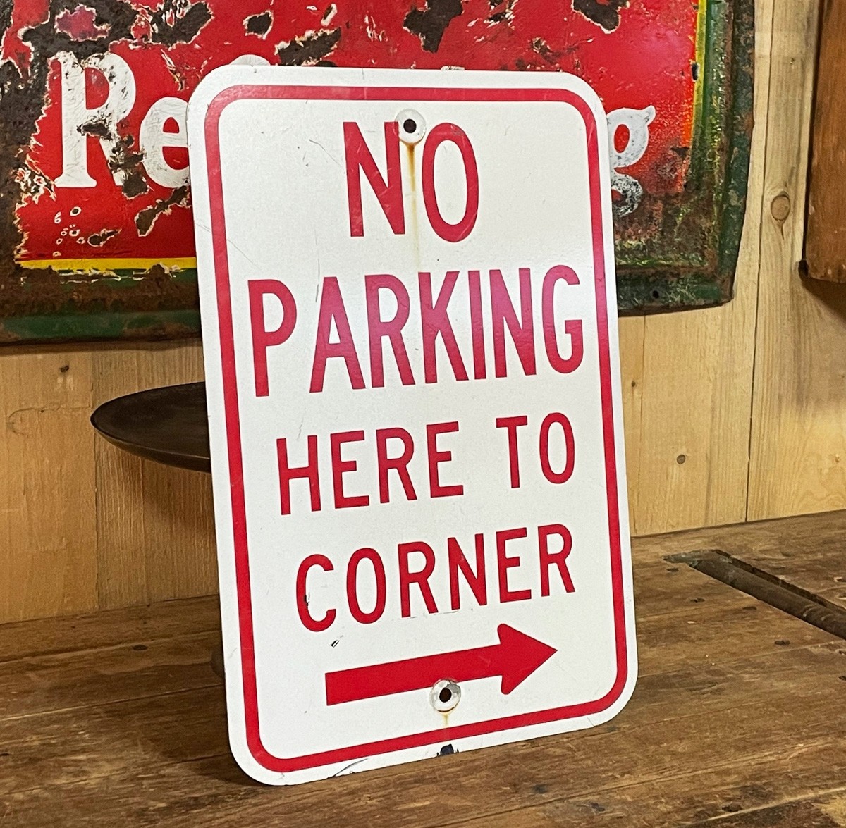 No Parking Here to Corner Verkehrsschild