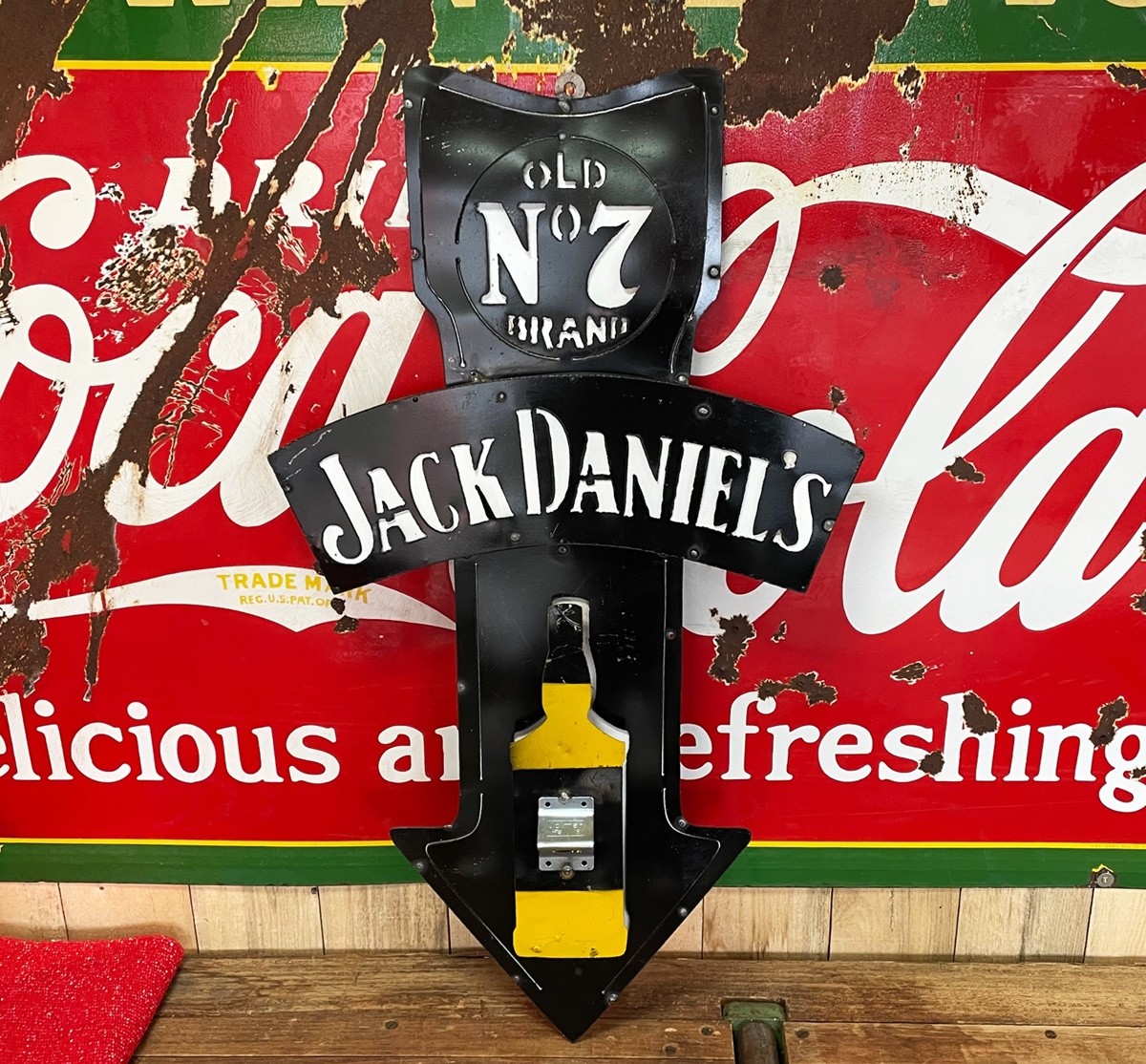 Jack Daniels 3D Schild mit Flaschenöffner