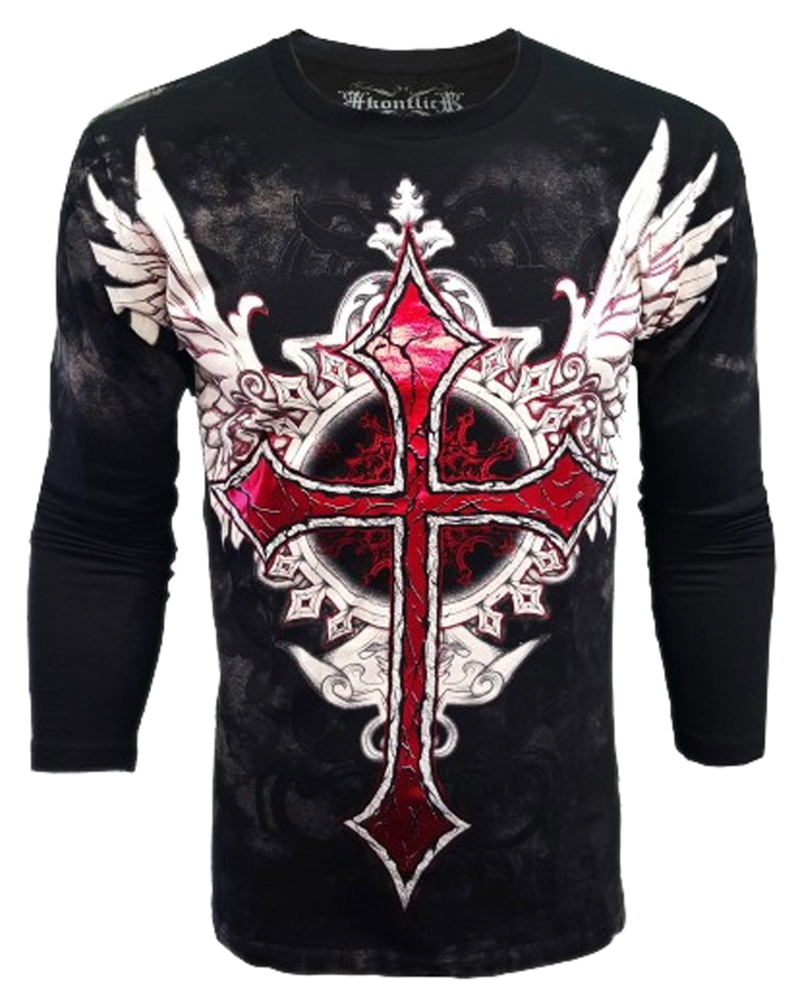 Konflic Clothing - Winged Cross Longsleeve T-Shirt