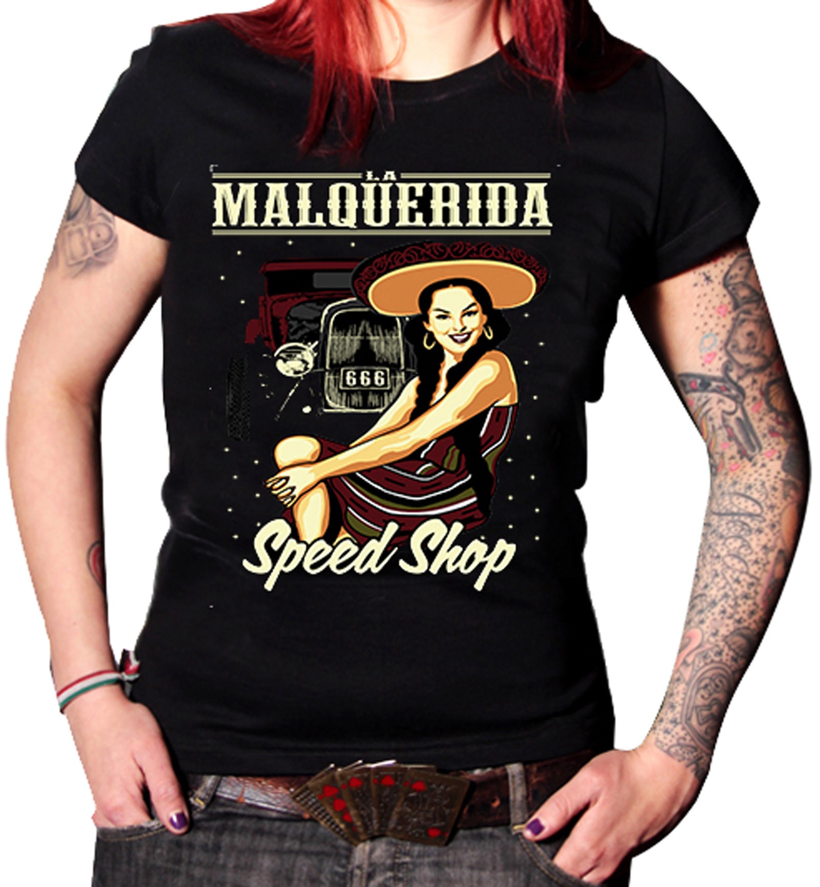 La Marca Del Diablo - La Malquerida Speed Shop T-Shirt Front