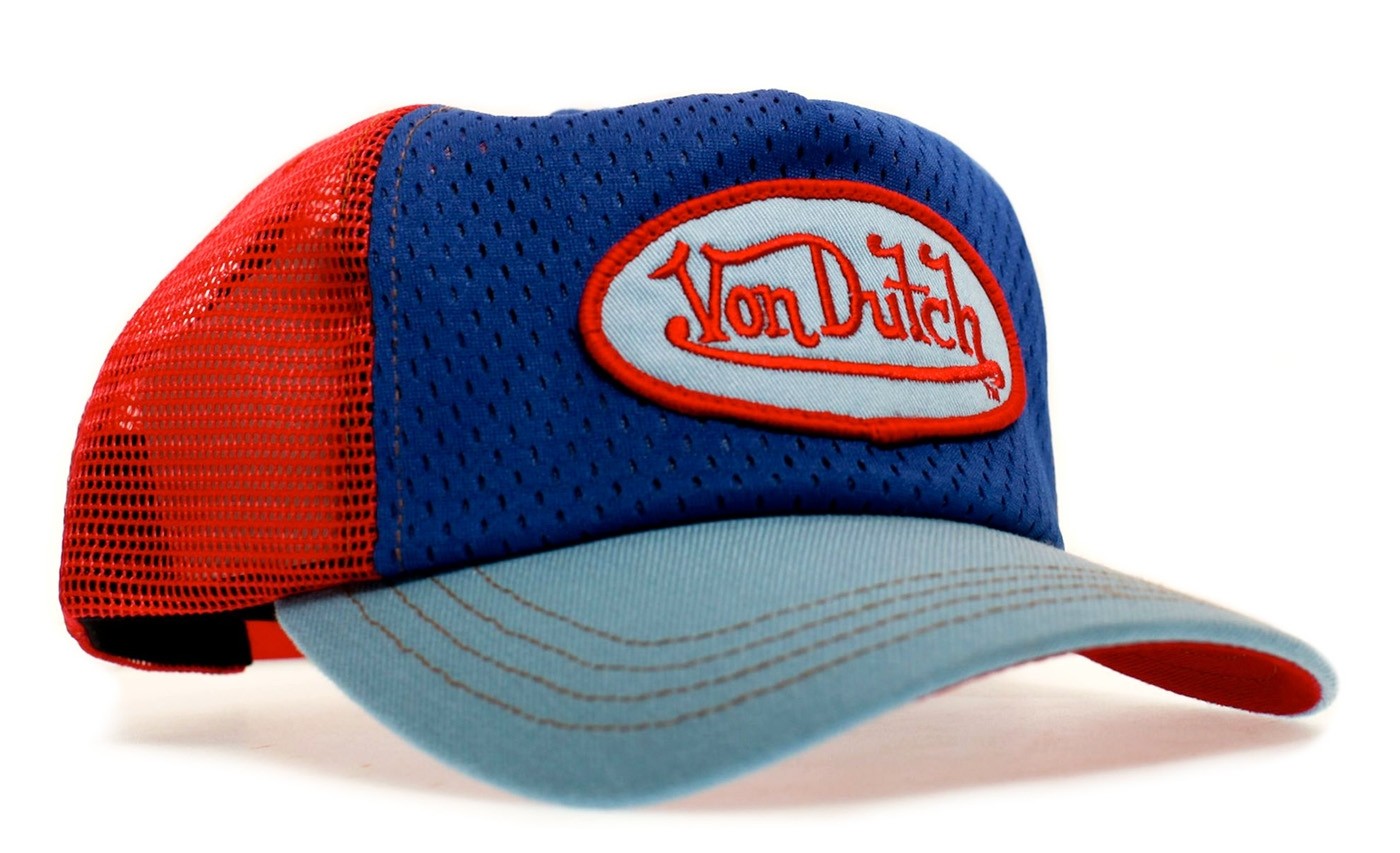 Von Dutch - Jersey Blue/Red Mesh Trucker Cap
