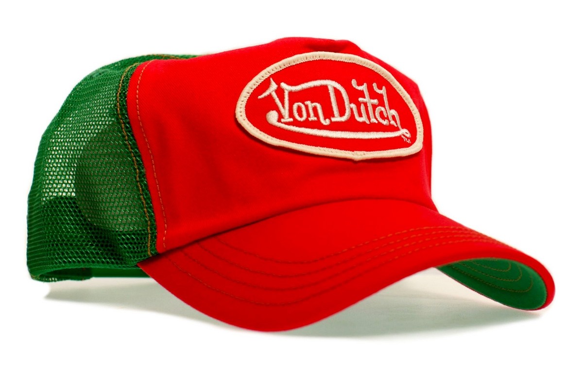 Von Dutch - Classic Red/Green Mesh Trucker Cap