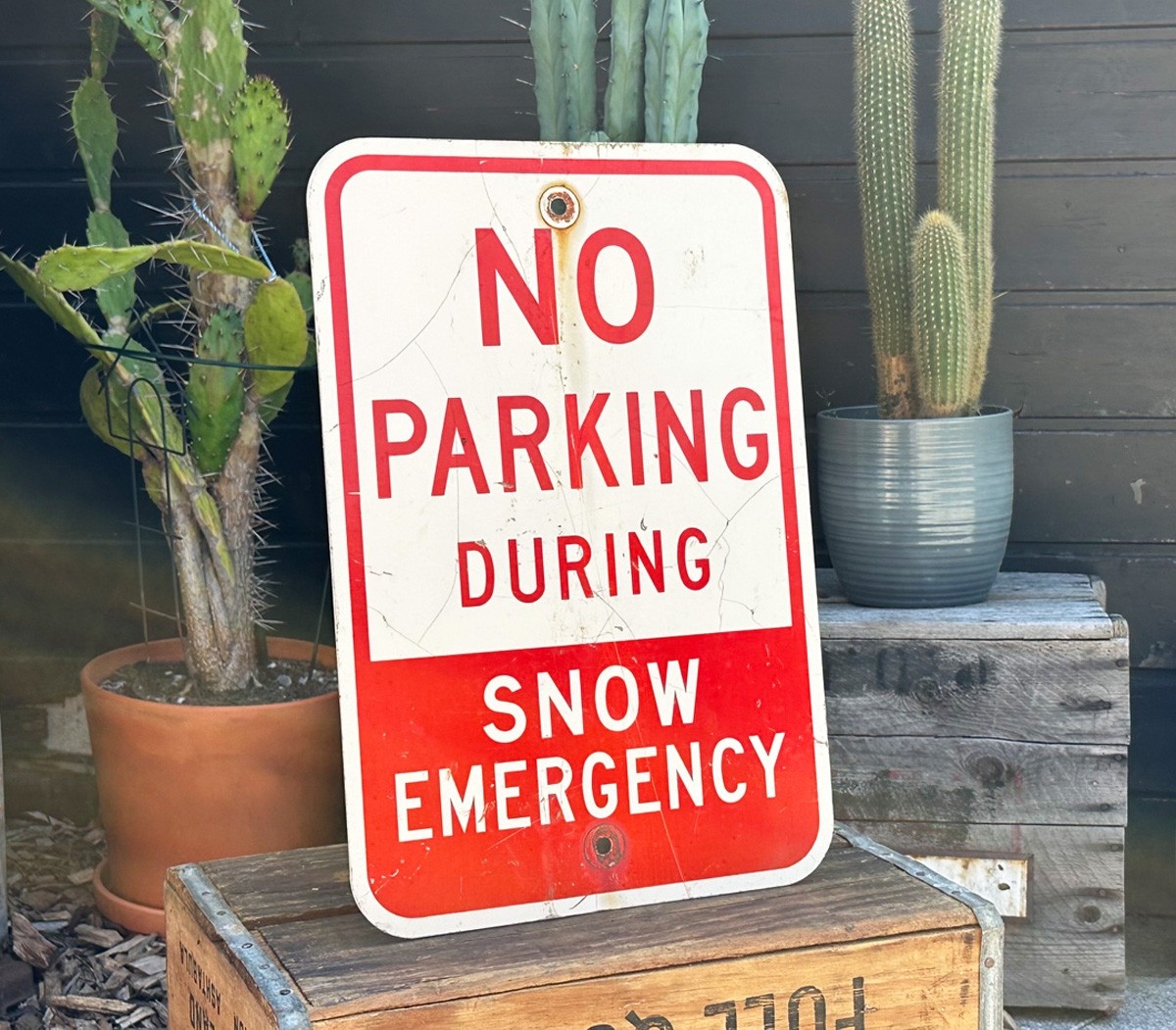 No Parking During Snow Emergency Schild
