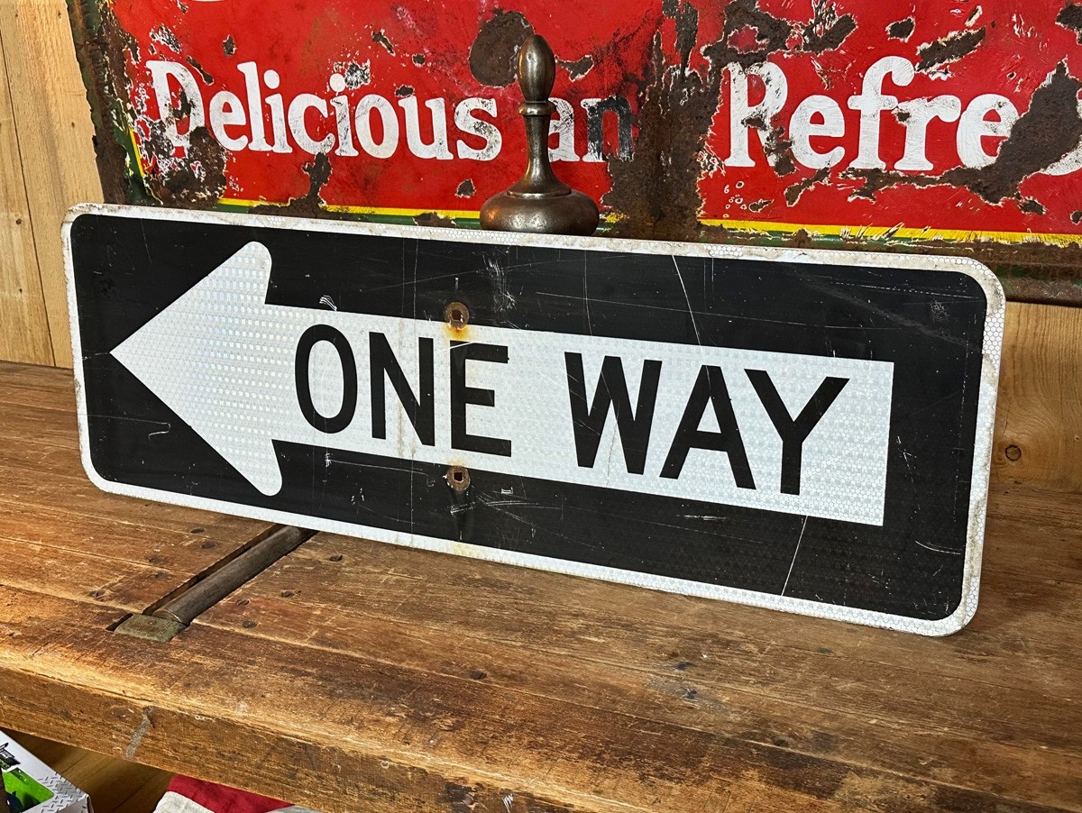 One Way Verkehrsschild