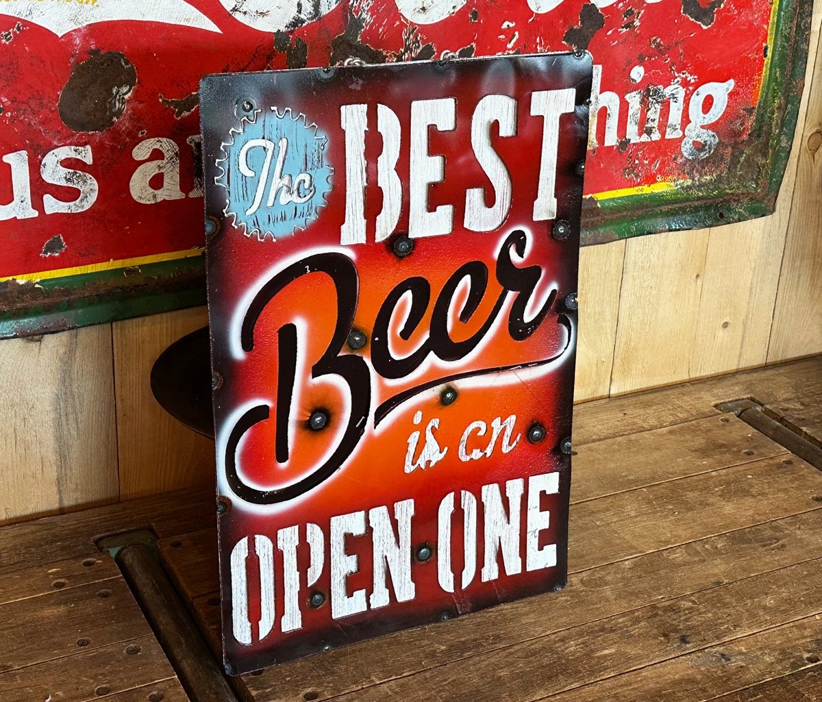 The Best Beer is an Open One Schild