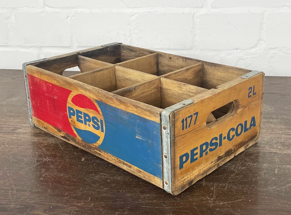 2L Pepsi Cola Getränkekiste - 1976