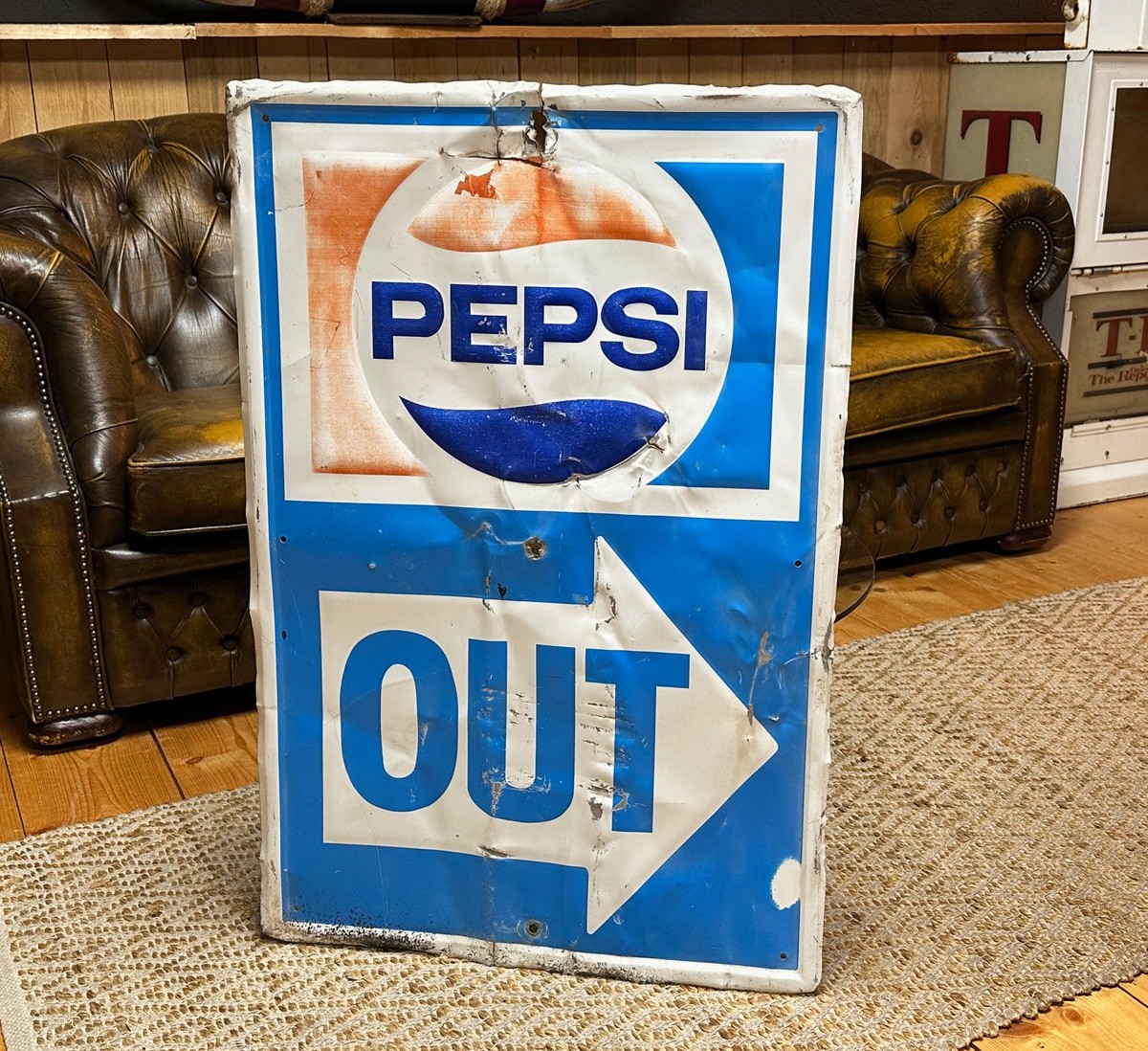 1970s Pepsi Cola Drive Out Schild