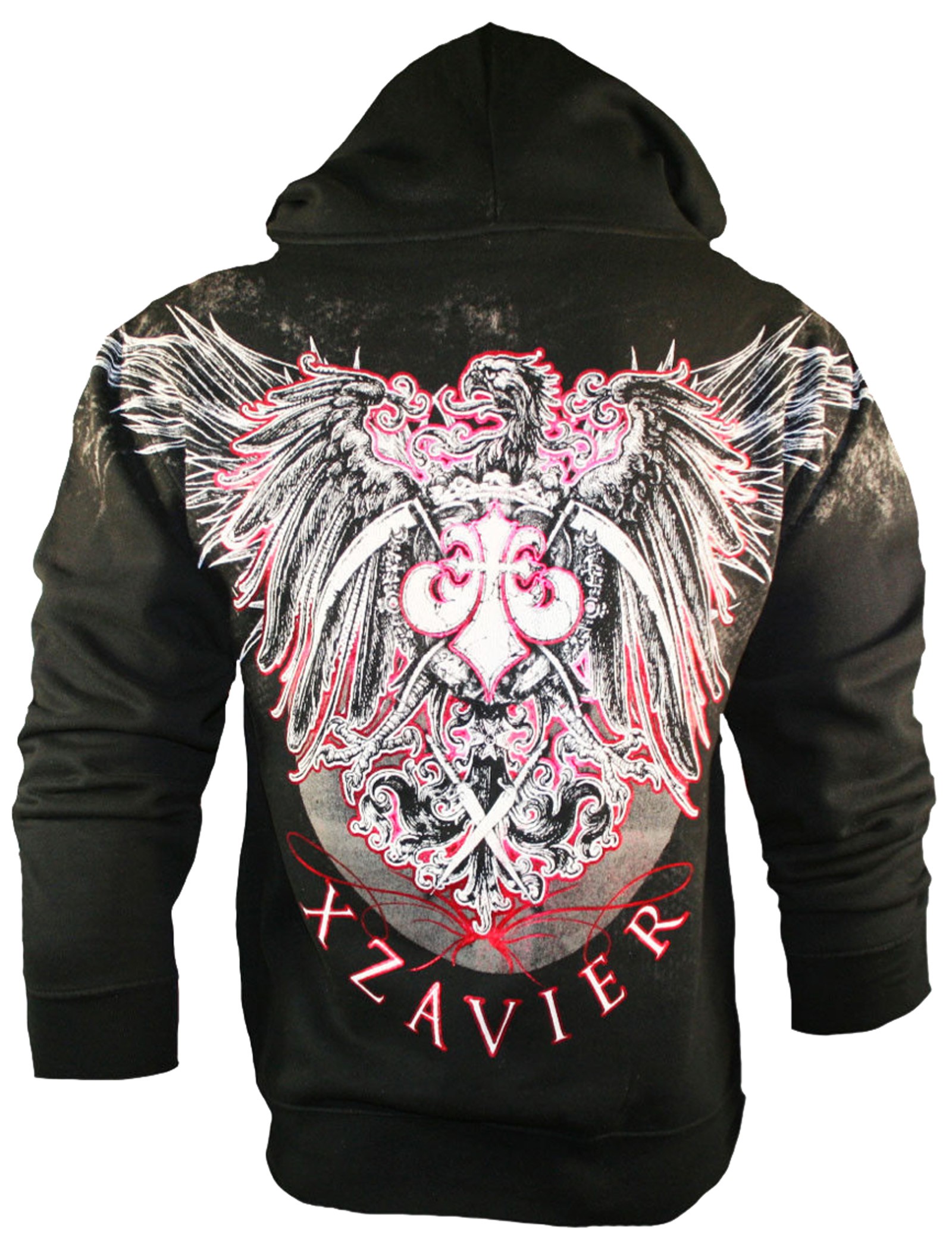 Xzavier Phoenix Wings Zipper Hoodie Back