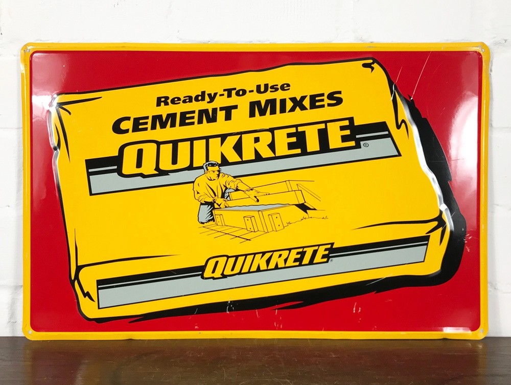 Original USA Schild - Quikrete Cement Mixes Blechschild