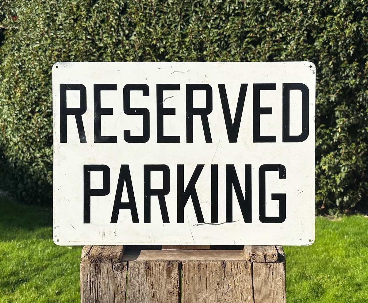 Reserved Parking Verkehrsschild