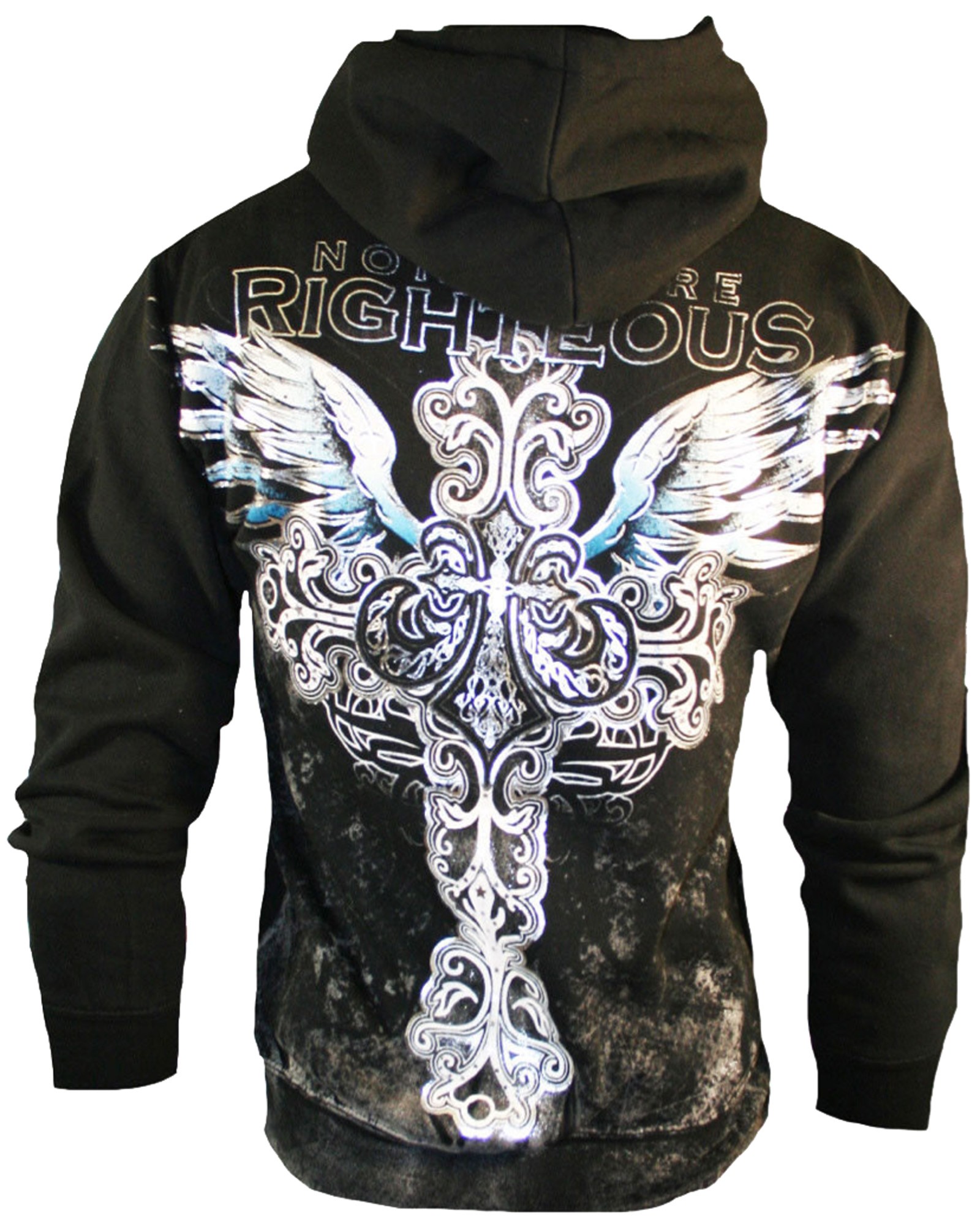 Xzavier Righteous Cross Zipper Hoodie Back