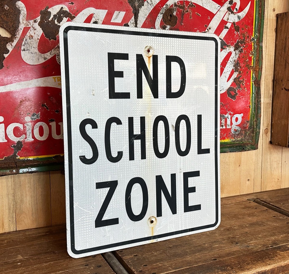 End School Zone Verkehrsschild