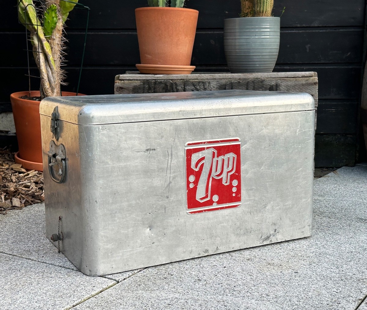 1950s Seven Up Aluminium Picnic Cooler
