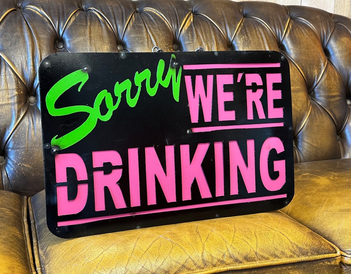 Sorry - We´re Drinking Schild
