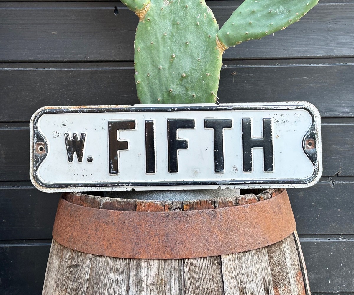 1950´s W. FIFTH Straßenschild