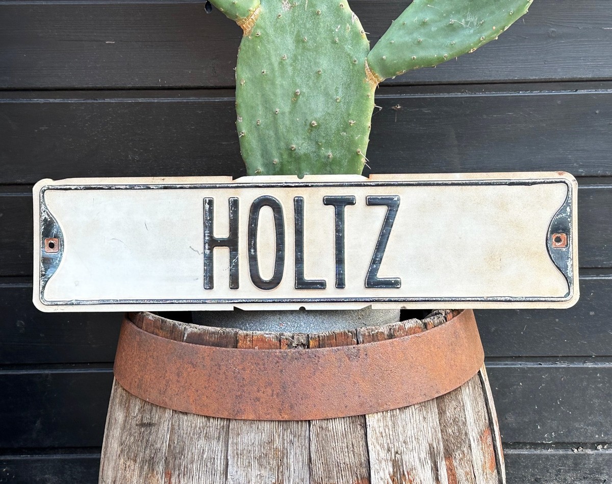 1950´s HOLTZ Straßenschild