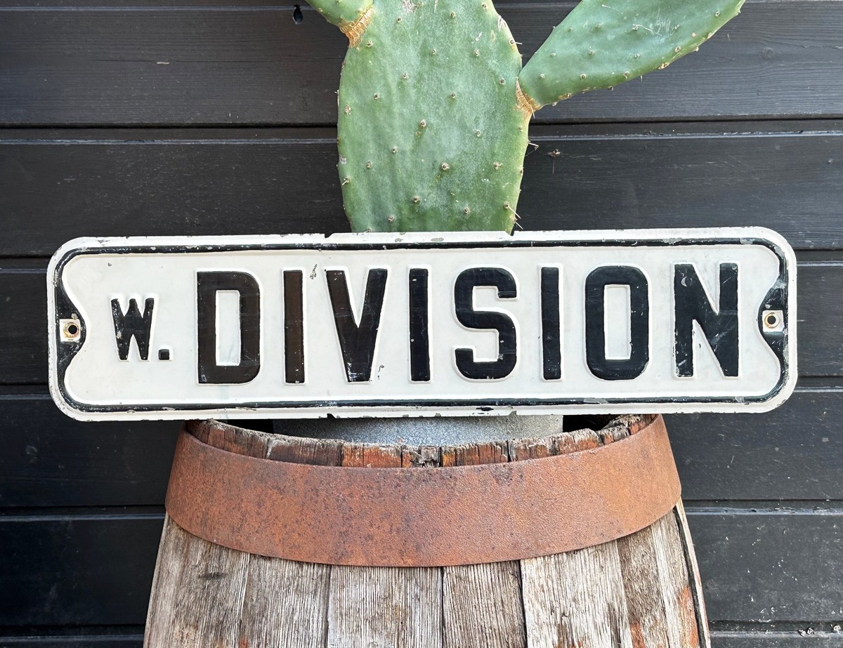 1950´s W. DIVISION Straßenschild