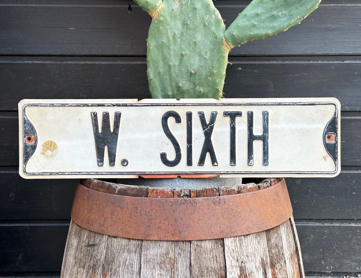 1950´s W. SIXTH Straßenschild