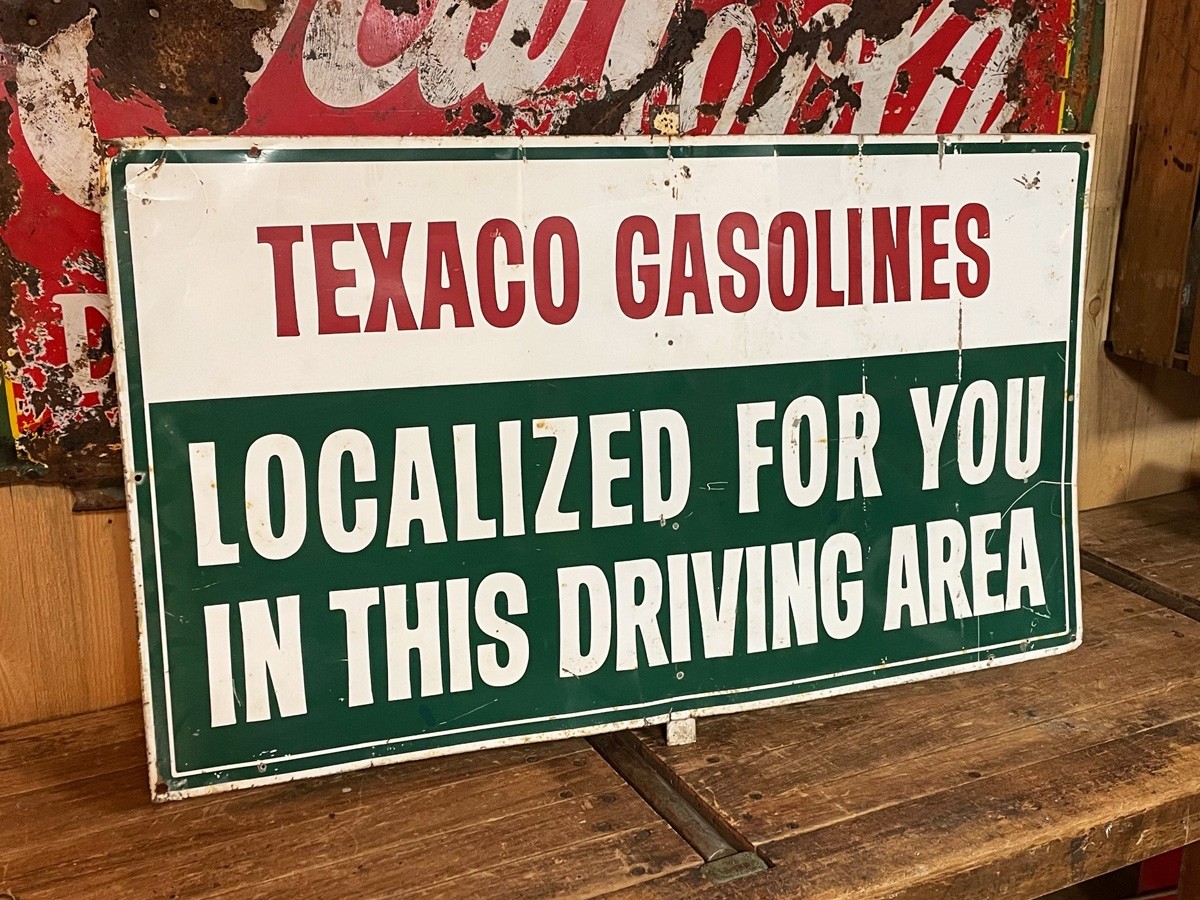 Texaco Gasolines Schild 