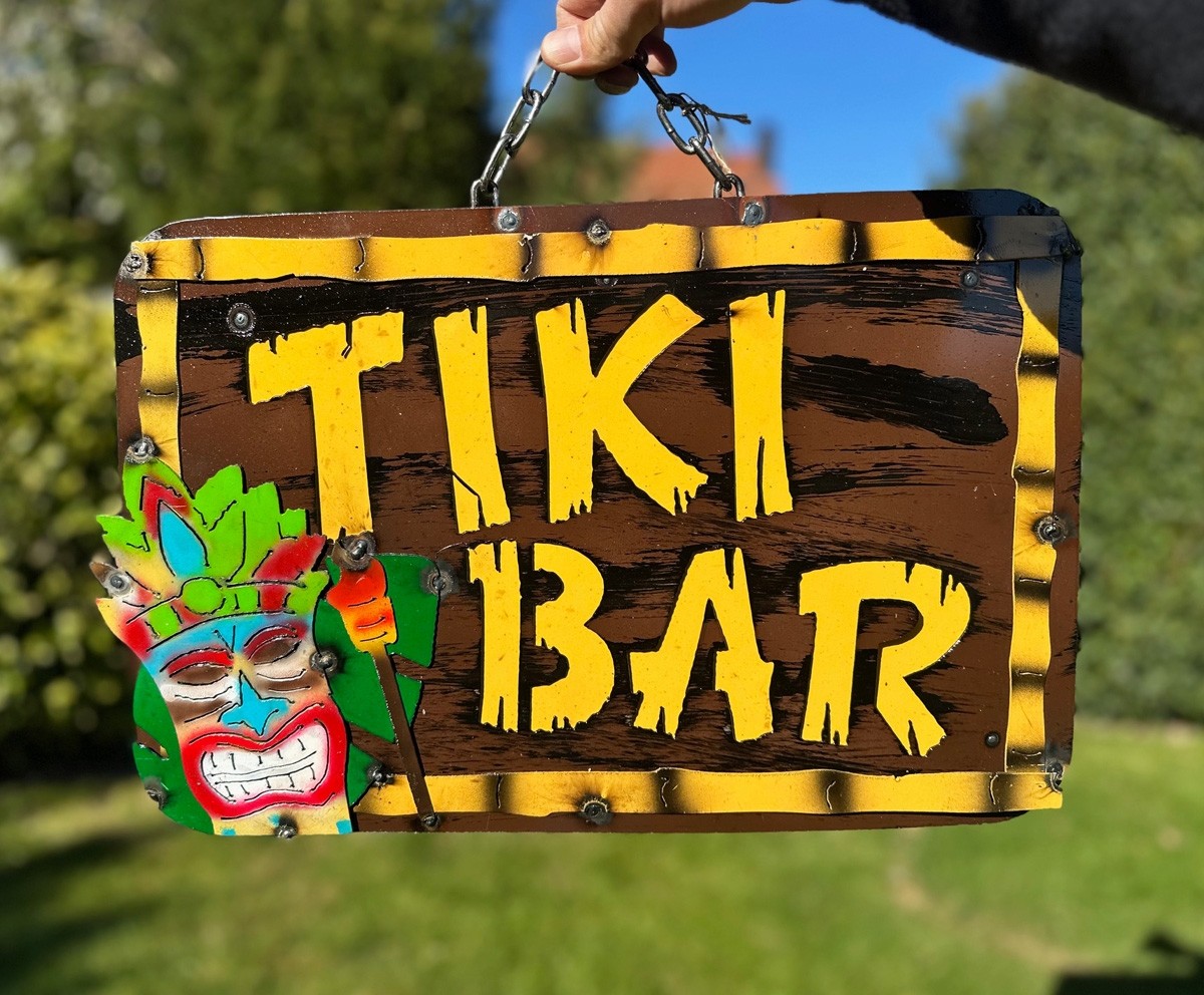 Tiki Bar - Maske Schild