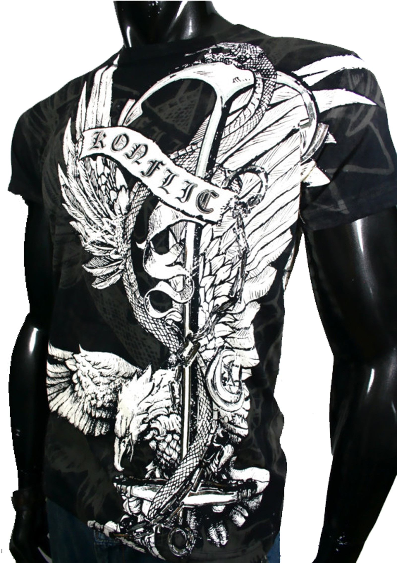Konflic Clothing - Flight of Titans T-Shirt Front