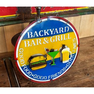 Backyard Bar & Grill Schild