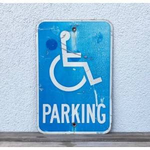 Original USA Schild - Disabled Parking Verkehrsschild