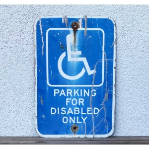 Original USA Schild - Disabled Parking Verkehrsschild