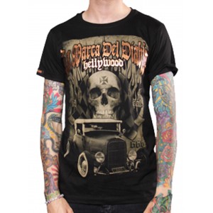 La Marca Del Diablo - Hellywood Skull T-Shirt Front