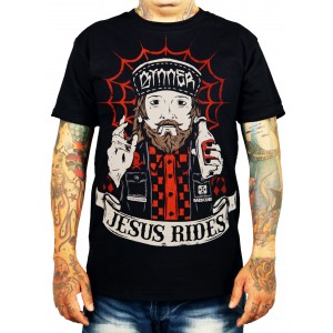 La Marca Del Diablo - Jesus Rides T-Shirt Front