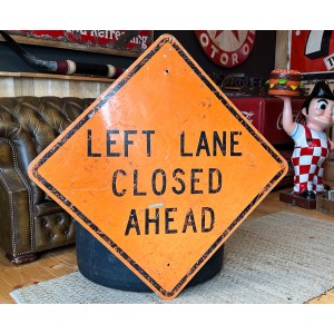XL Left Lane Closed Ahead Verkehrsschild