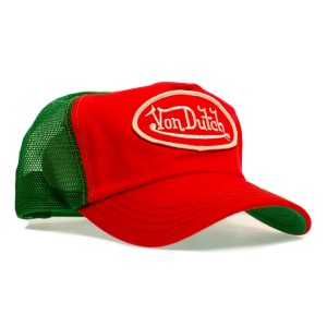 Von Dutch - Classic Red/Green Mesh Trucker Cap