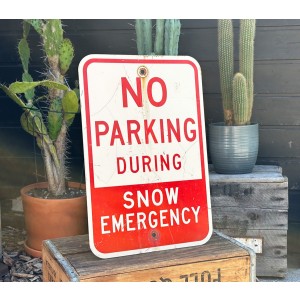 No Parking During Snow Emergency Schild