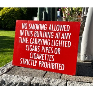 1970s No Smoking Allowed in this Building Schild