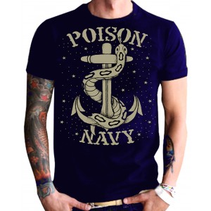 La Marca Del Diablo - Poison Navy T-Shirt Front