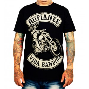 La Marca Del Diablo - Rufianes Vida Bandida T-Shirt Front