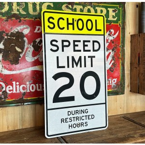 School Speed Limit 20 Verkehrsschild