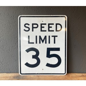 Original USA Schild - XL Speed Limit 35 Verkehrsschild