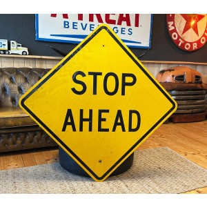 XXL Stop Ahead Verkehrsschild