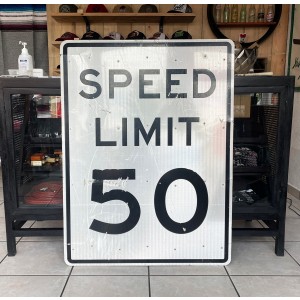 XXL Speed Limit 50 Verkehrsschild